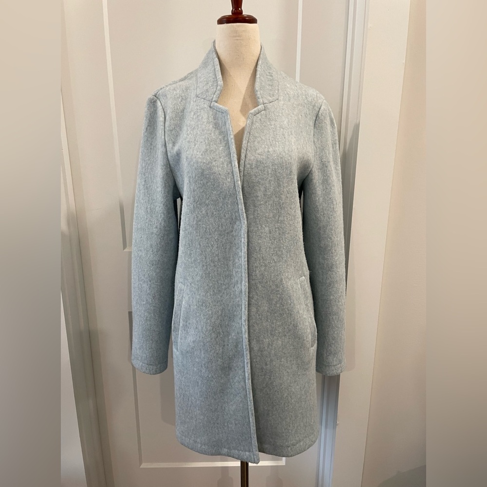 Vero Moda Elegant Light Gray/Blue Fleece Trench/Jacket.